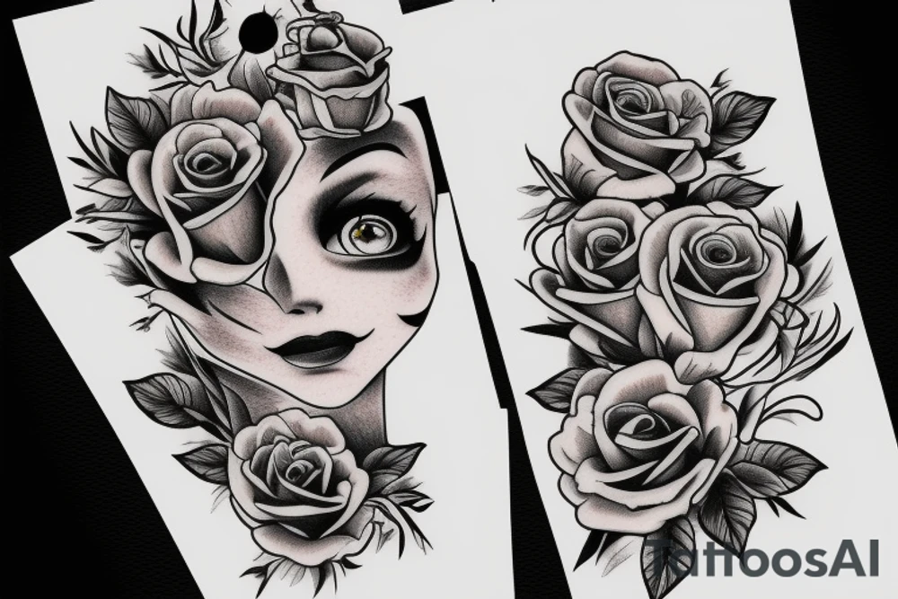 Piccolo with roses tattoo idea