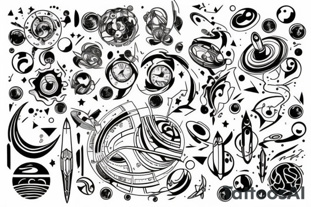 Universe, space time, infinity, humanity tattoo idea