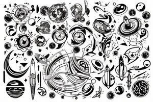 Universe, space time, infinity, humanity tattoo idea