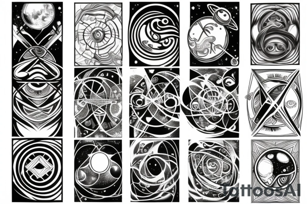 Universe, space time, infinity, humanity tattoo idea