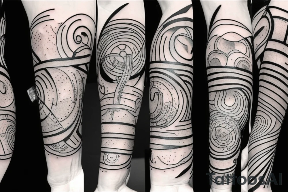 Universe, space time, infinity, humanity tattoo idea