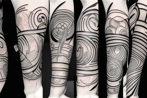 Universe, space time, infinity, humanity tattoo idea