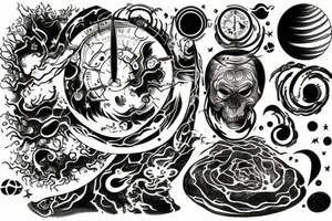 Universe, space time, infinity, humanity tattoo idea