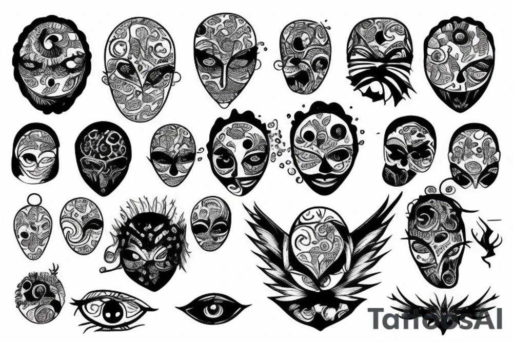 Many eyes arm tattoo idea