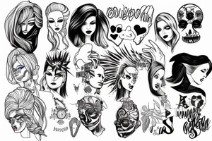 blonde hair blue eye angel woman with nefarious intentions and a good soul tattoo idea