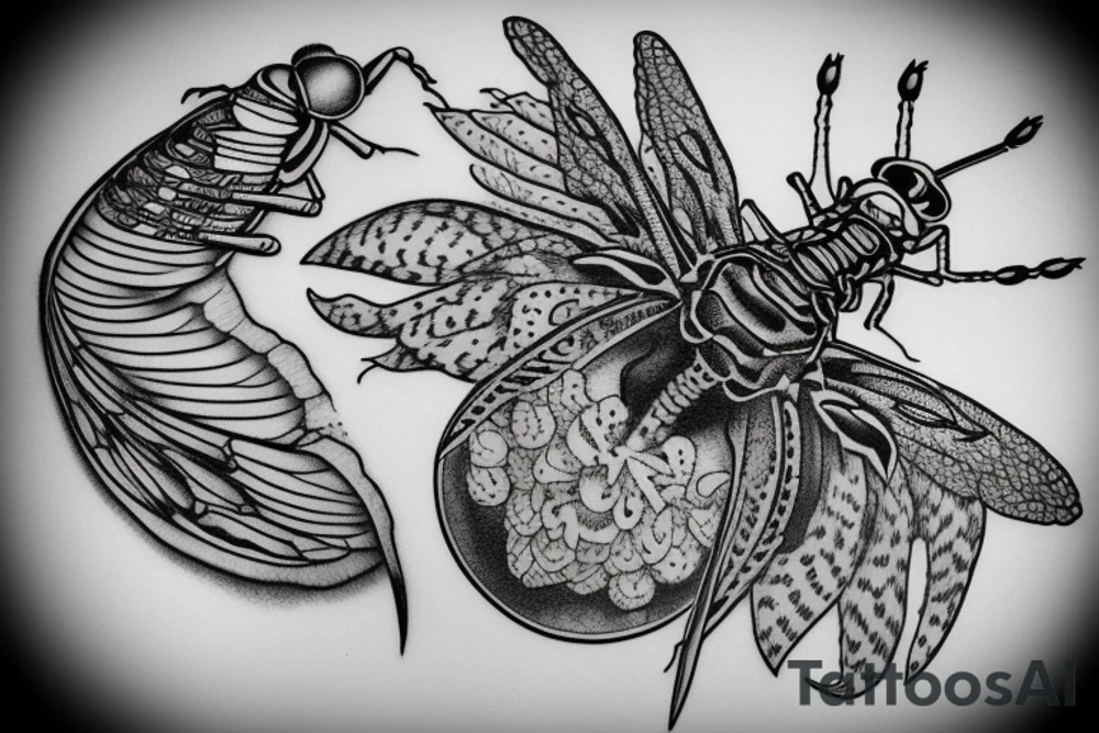 Cicada tattoo idea