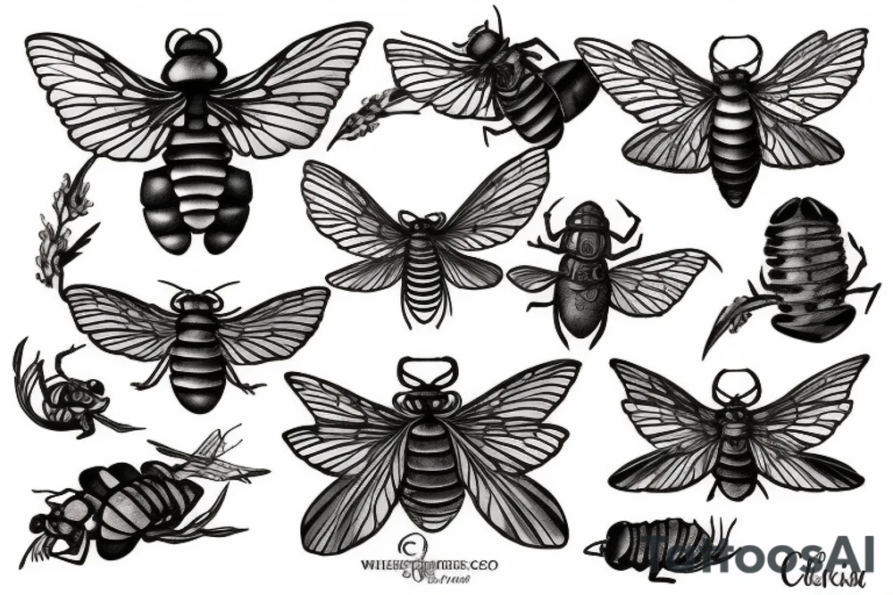 Cicada tattoo idea