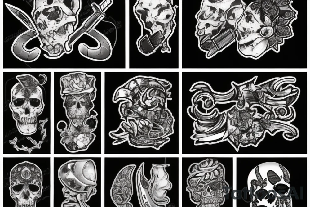gay with knife tattoo idea