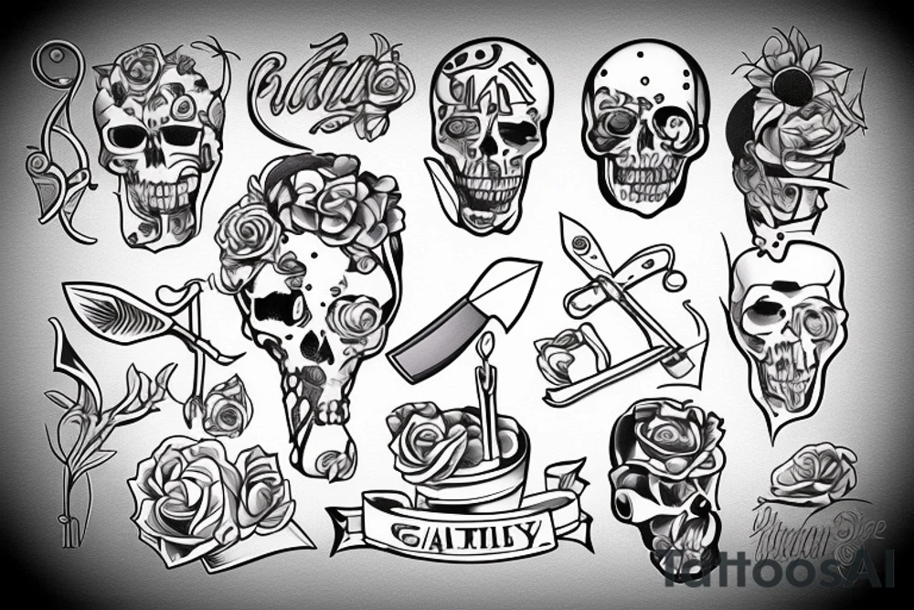 gay with knife tattoo idea