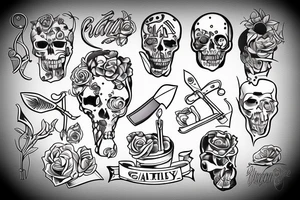 gay with knife tattoo idea