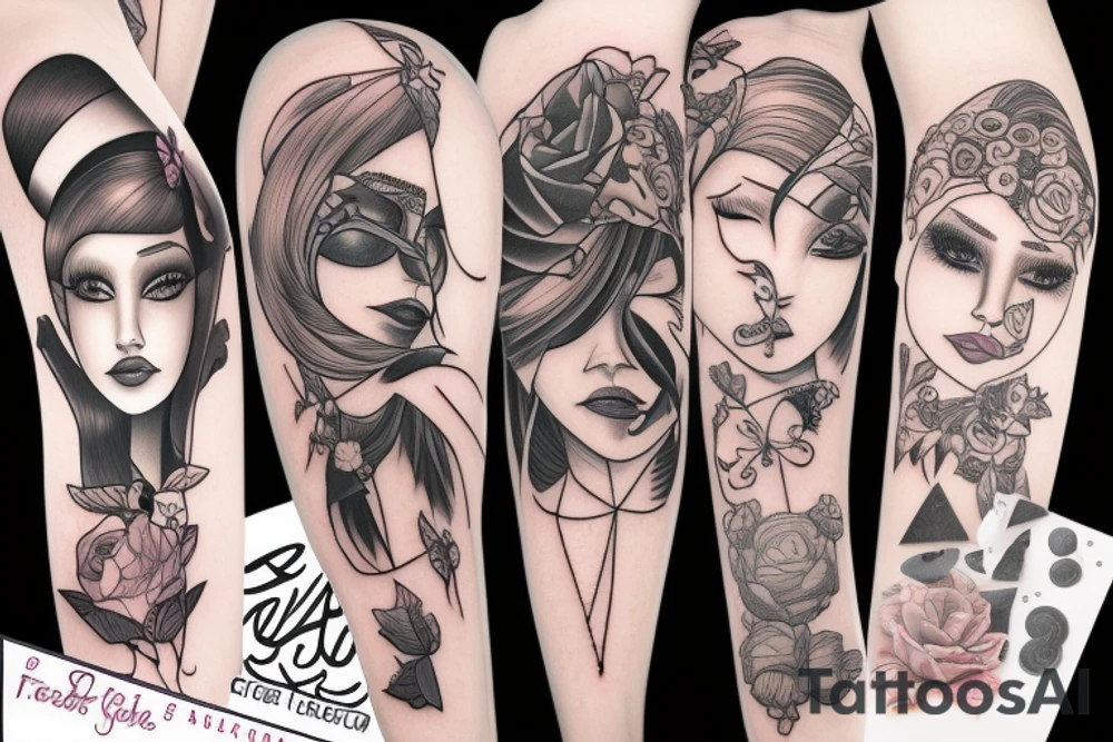 alt girl tattoo idea