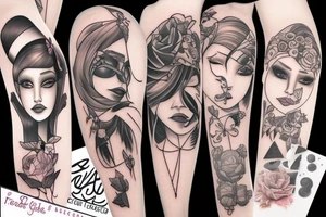 alt girl tattoo idea