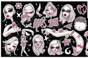 alt girl tattoo idea