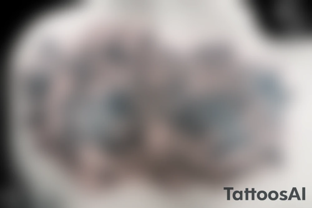 Memorial tattoo for two sisters age 32 & 1 year old. She was “my person” + space for her signature tattoo idea
