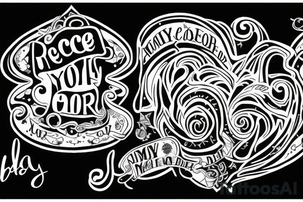 Memorial tattoo for two sisters age 32 & 1 year old. She was “my person” + space for her signature tattoo idea
