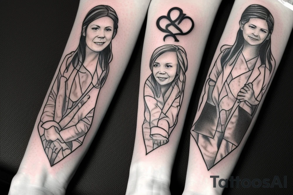 Memorial tattoo for “two sisters” age 32 & 1 year old. She was “my person” like greys anatomy tattoo idea