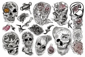 Psychosomatics in color tattoo idea