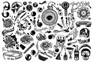 Psychosomatics in color tattoo idea