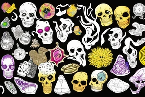 Psychosomatics in color tattoo idea