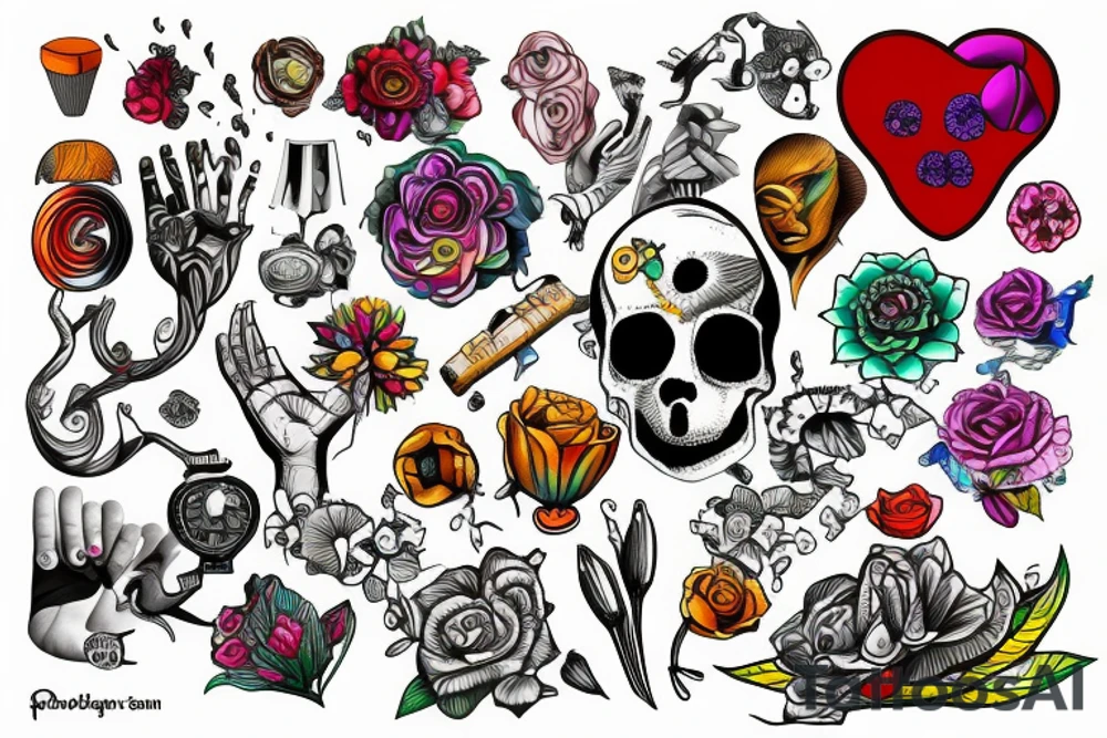 Psychology in color tattoo idea