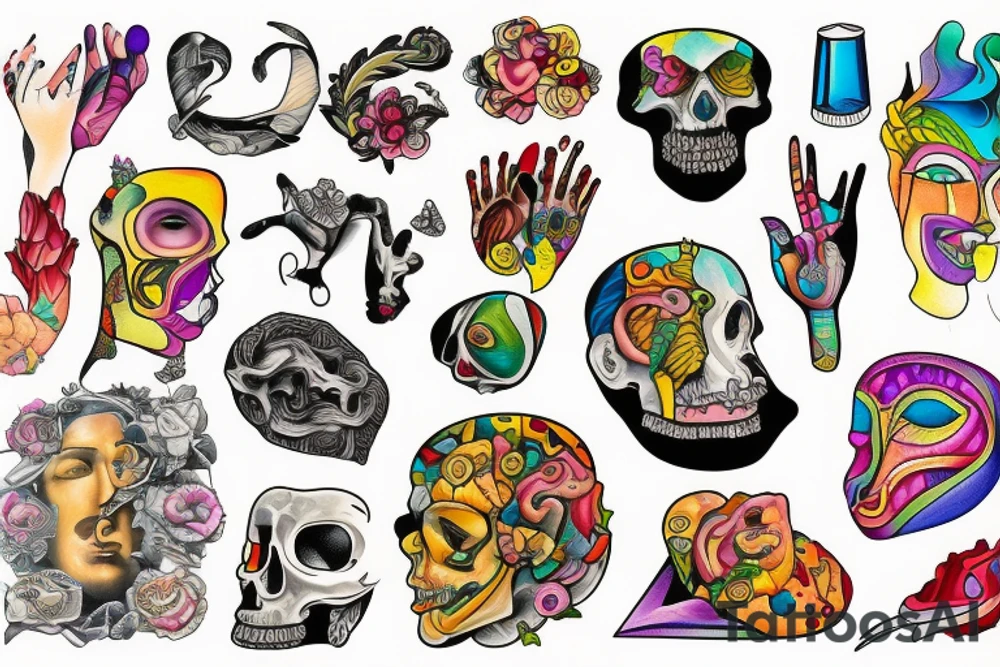 Psychology in color tattoo idea