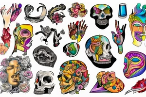 Psychology in color tattoo idea