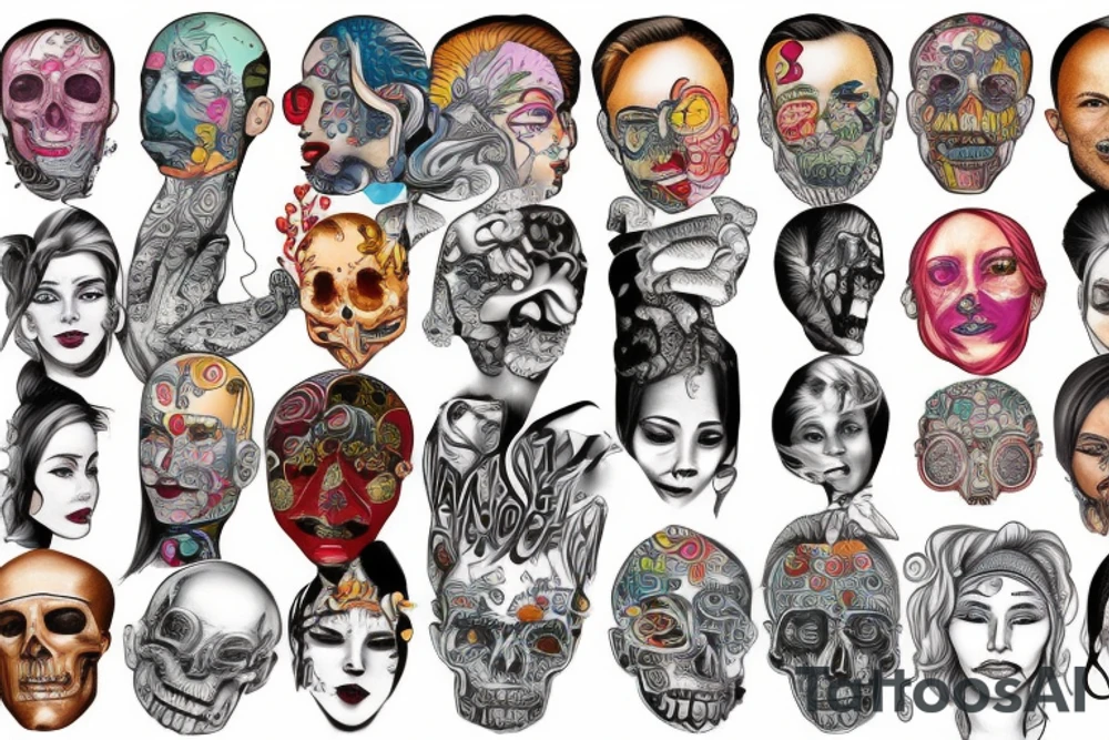 Psychology in color tattoo idea
