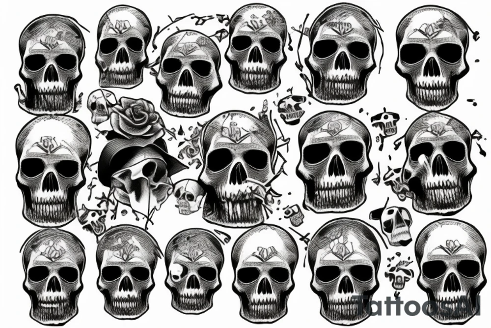 Skull is a hacker tattoo idea