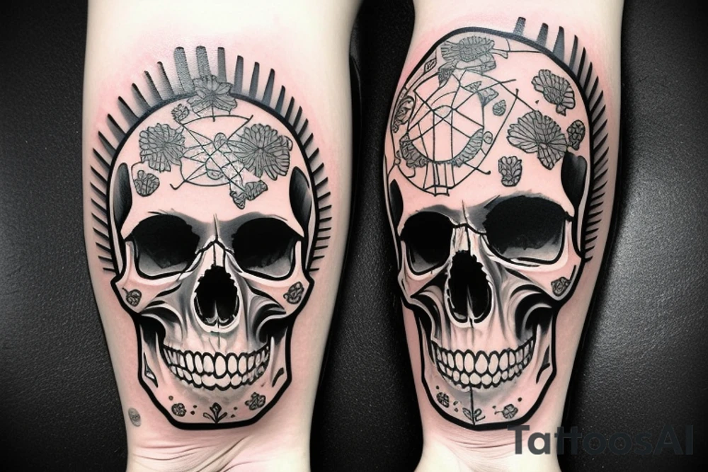 Skull is a hacker tattoo idea