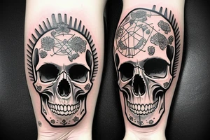 Skull is a hacker tattoo idea