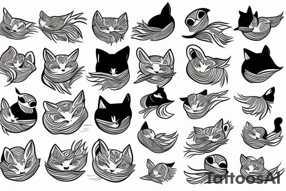 Duck cat tattoo idea