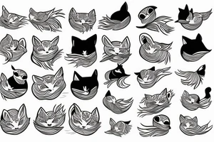 Duck cat tattoo idea