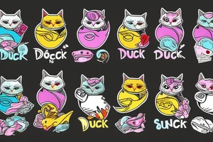 Duck cat tattoo idea