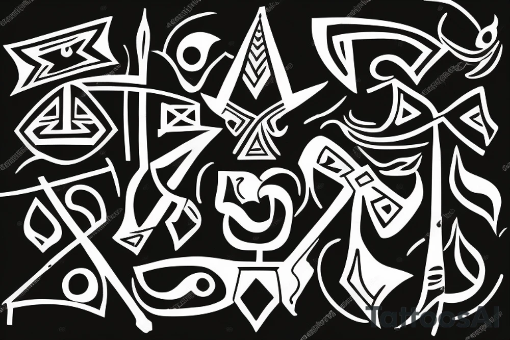 a bow and arrow pointing down tattoo idea