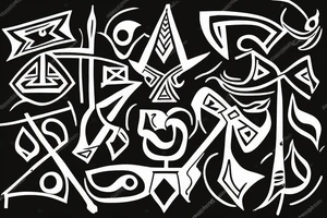 a bow and arrow pointing down tattoo idea
