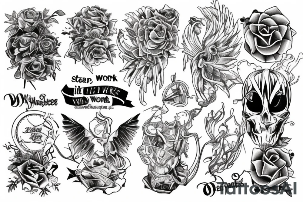 If you start a work, take rest only after its completion; otherwise, the (incomplete) work will finish you. tattoo idea
