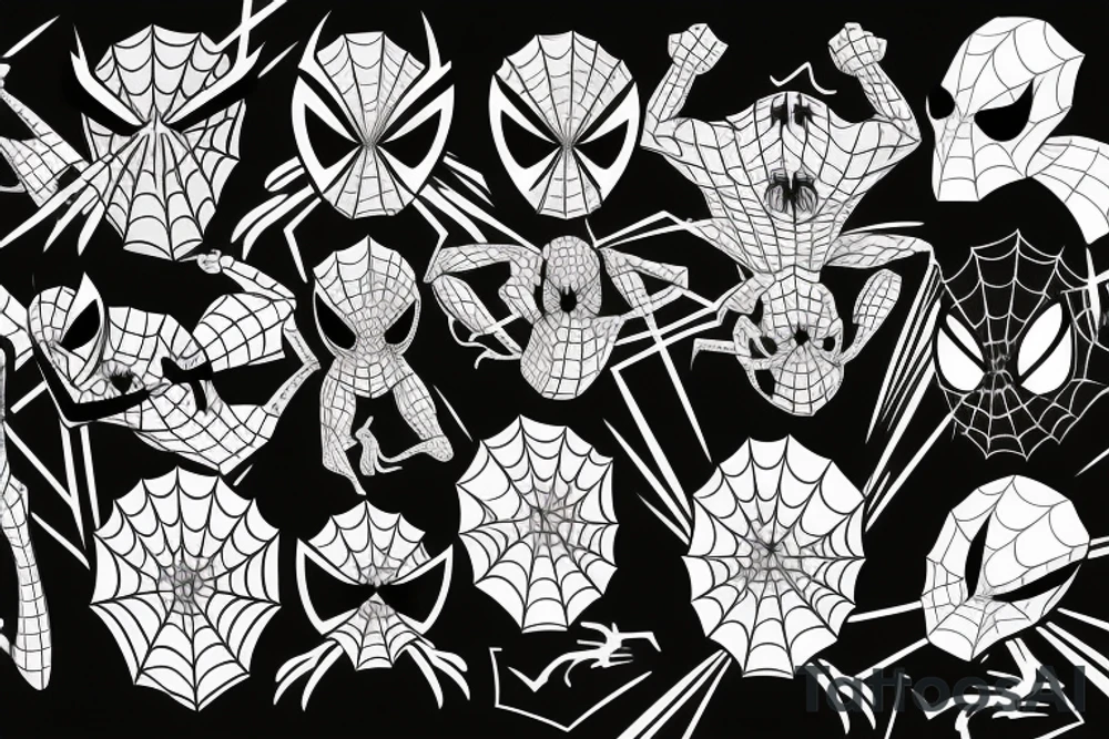 Spidey and ghost spider tattoo idea