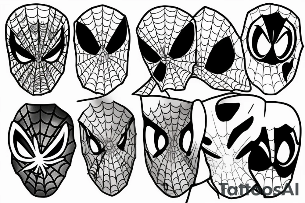Spidey and ghost spider tattoo idea