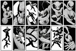 Spidey swinging in mid air tattoo idea