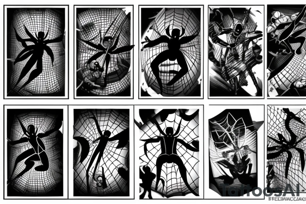 Spidey swinging in mid air tattoo idea