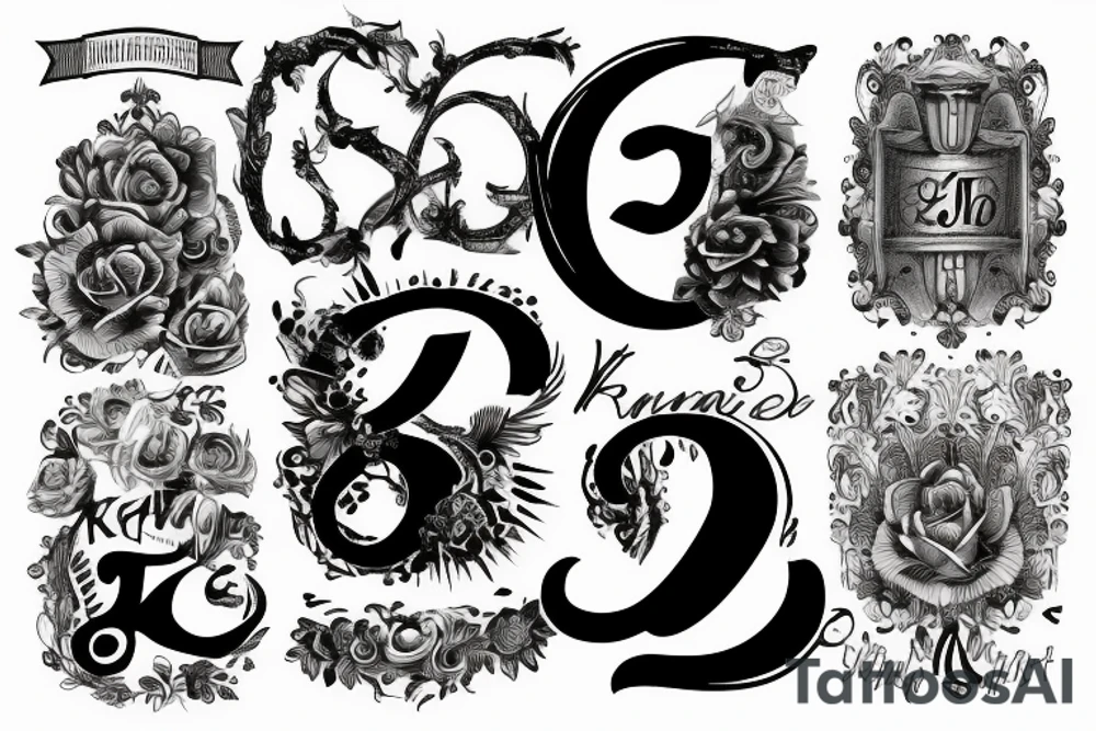 Roman numeral 9 tattoo idea