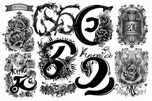 Roman numeral 9 tattoo idea