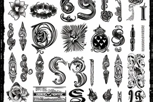 Roman numeral nine tattoo idea
