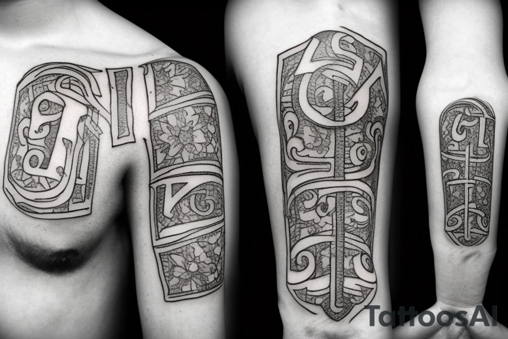 Roman numeral nine tattoo idea
