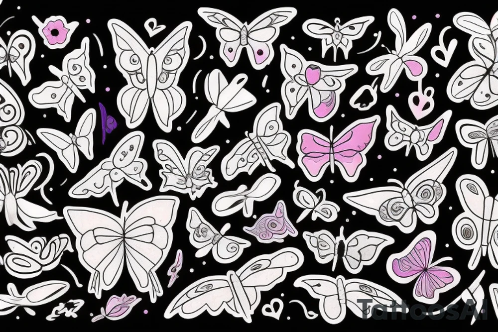 whimsical butterfly fluttering in the wind tattoo idea