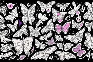 whimsical butterfly fluttering in the wind tattoo idea