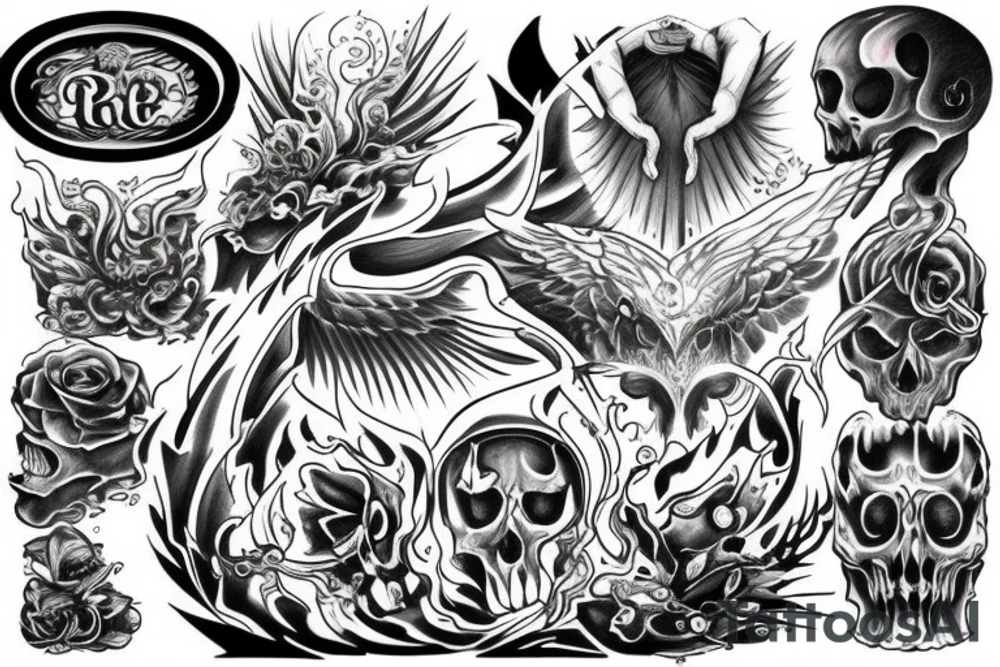 hovering soul over the fire tattoo idea