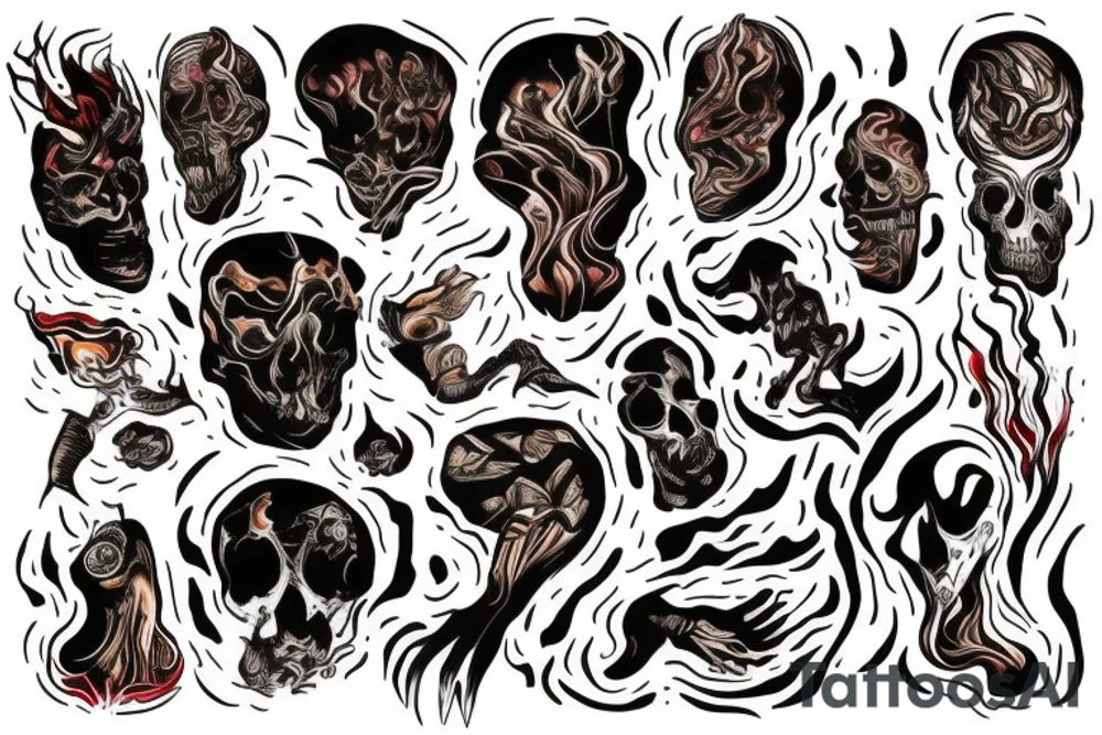 hovering soul over the fire tattoo idea