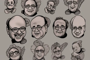 Danny Devito as a cherub tattoo idea
