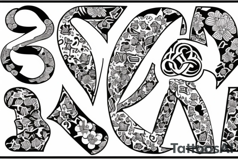 Family Tattoo with the initials A, A, C tattoo idea